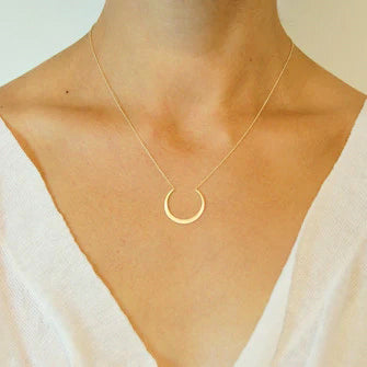 14k Gold Fertile Moon Necklace