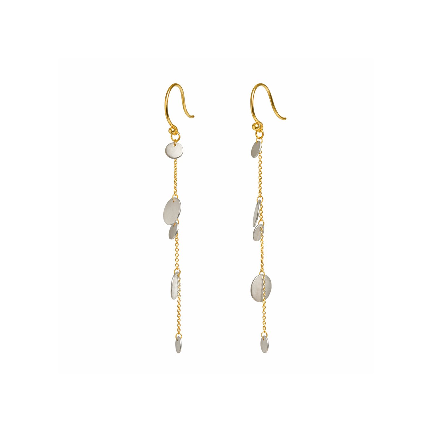 14k Gold + Sterling Silver ‘Confetti Cascade’ Drop Earrings