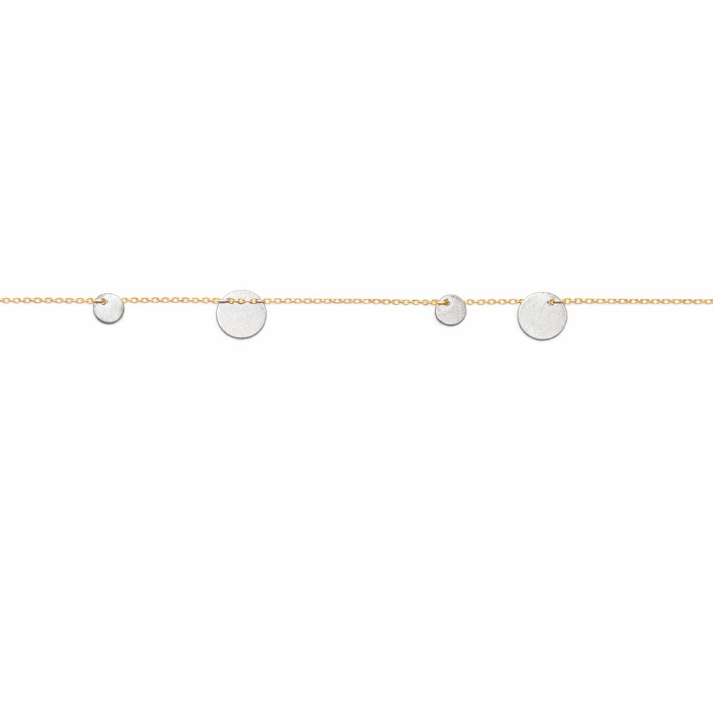14k Gold + Sterling Silver ‘Confetti’ Bracelet