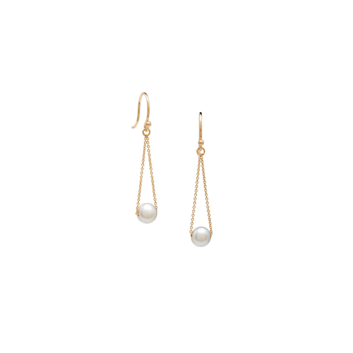 14k Gold ‘Pearl Swing’ Dangle Earrings