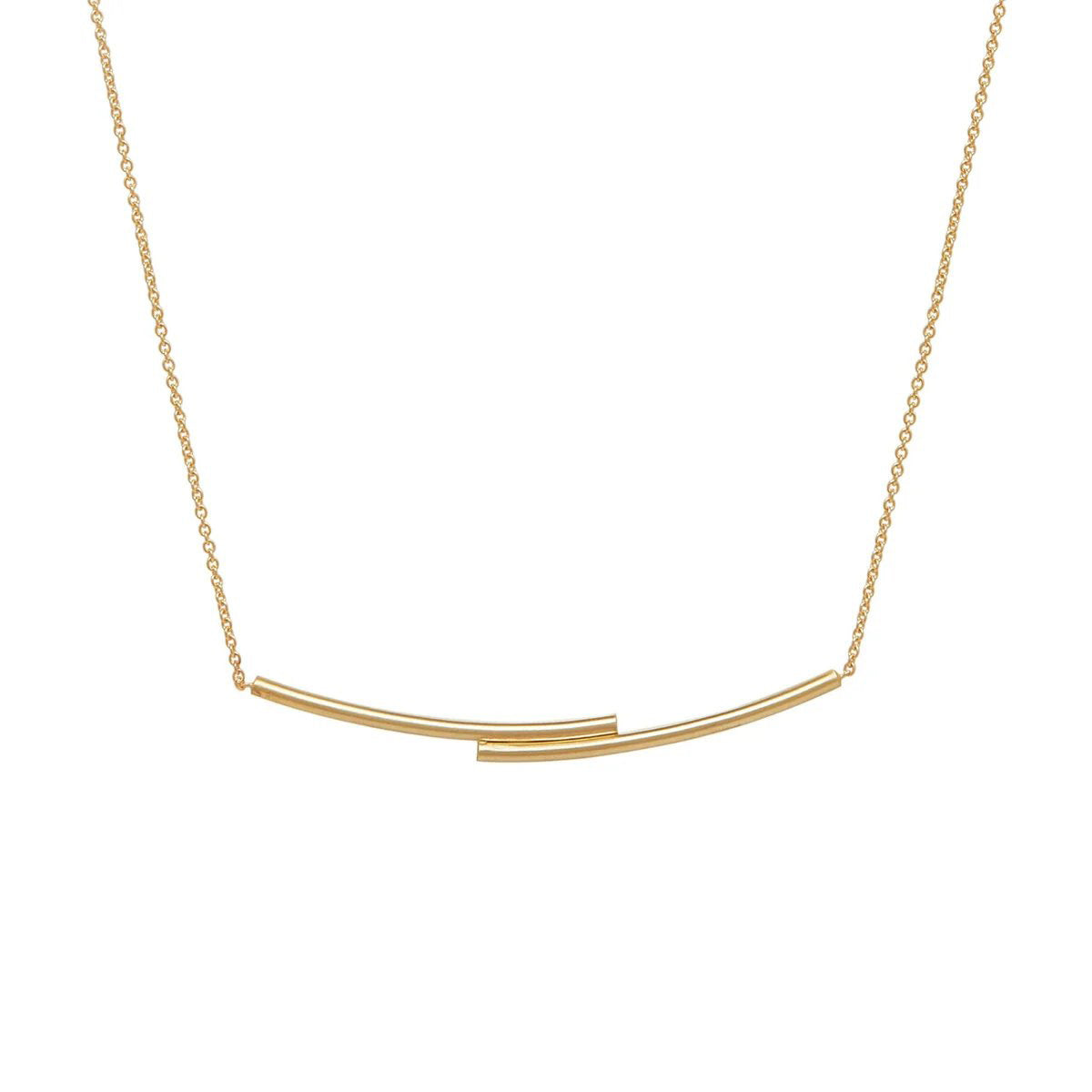 14k Gold ‘Hug’ Bar Pendant Necklace