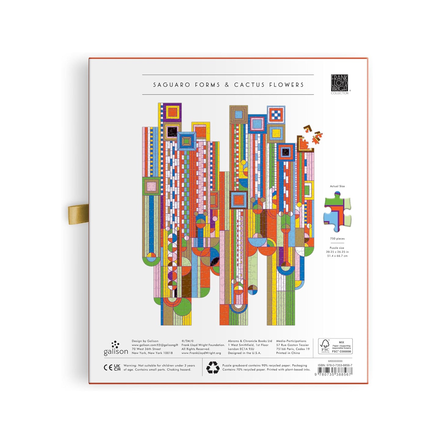 Frank Lloyd Wright Saguaro Cactus + Forms - 750 Piece Shaped Foil Puzzle