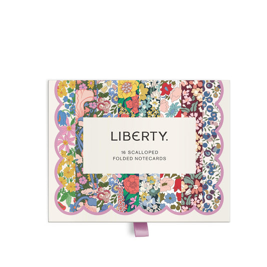 Liberty Premium Notecard Set – 16 Scalloped Notecards + Envelopes