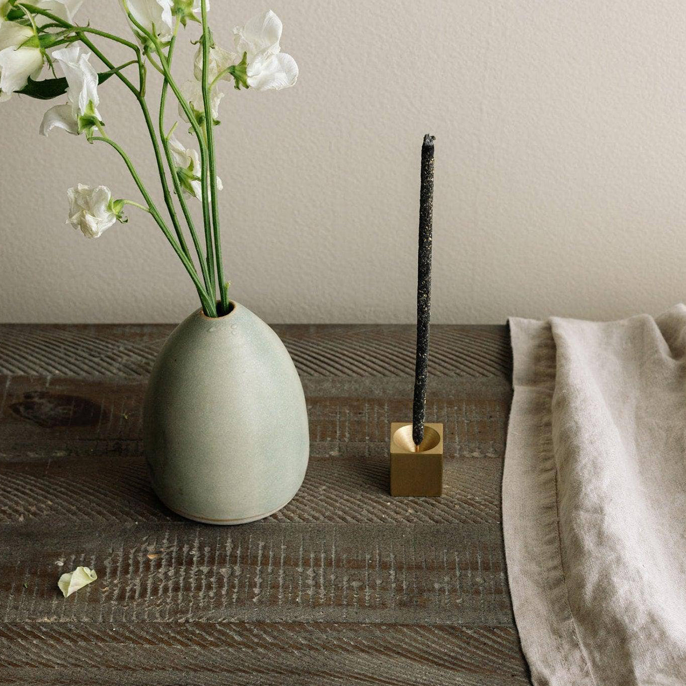 Cubic Brass Incense Holder