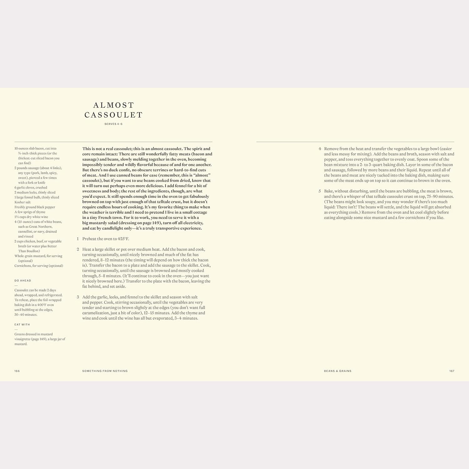 Something from Nothing: A Cookbook