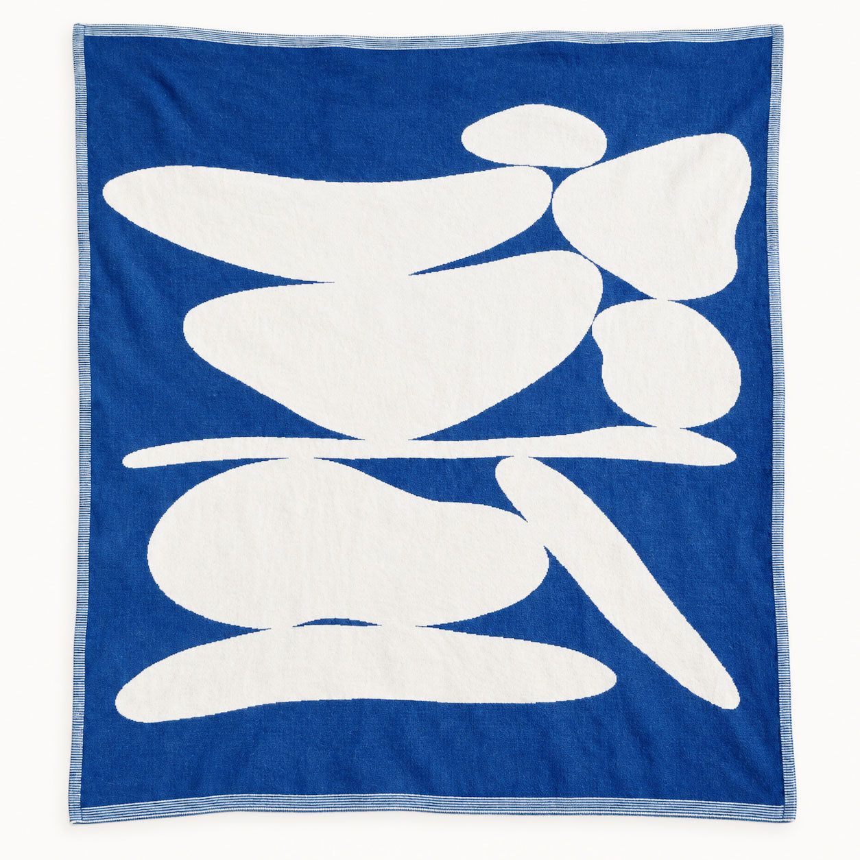 Ebb + Flow Cotton Blanket – Cairn/Blue
