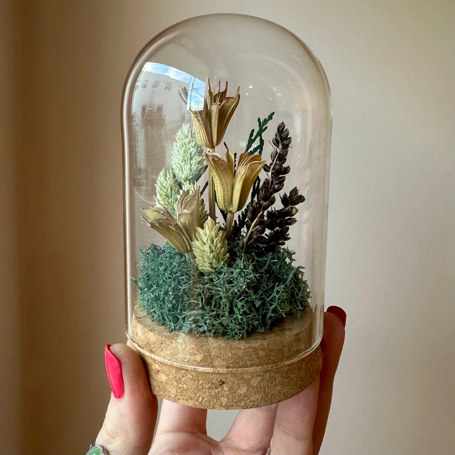 Forest Floor Glass Cloche Terrarium - Tall