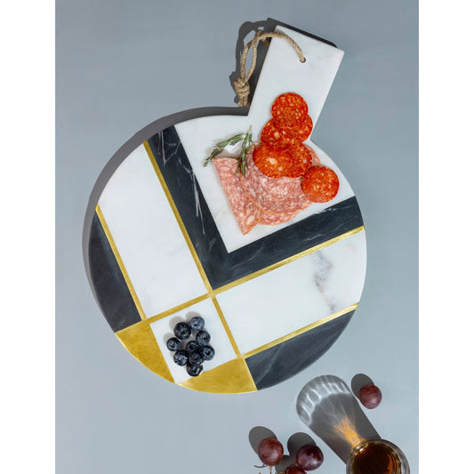 Black + White Marble Board Cheese Board