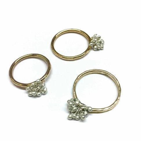 Caviar Ring - Gold Fill + Sterling Silver (Select Size)