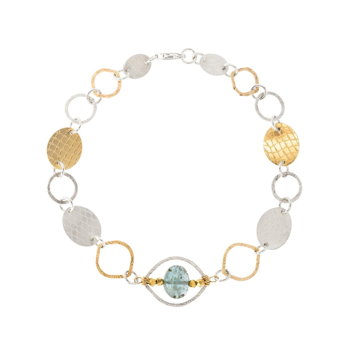 Mixed-Metal ‘Celestial Harvest’ Bracelet with Kyanite