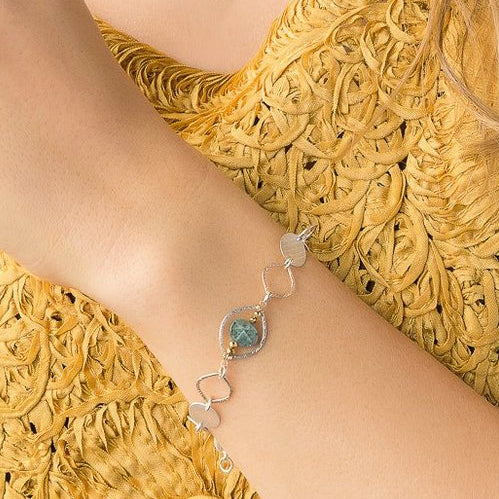 Mixed-Metal ‘Celestial Harvest’ Bracelet with Kyanite