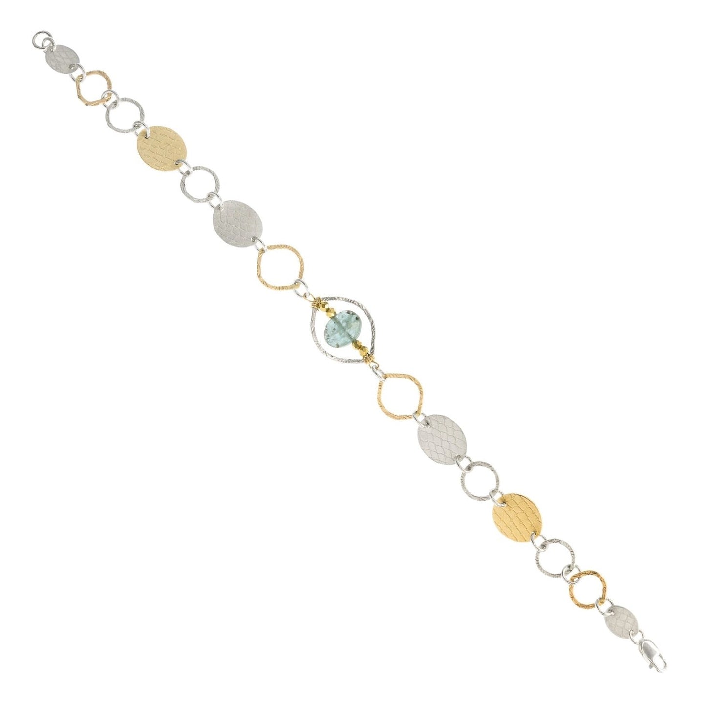 Mixed-Metal ‘Celestial Harvest’ Bracelet with Kyanite