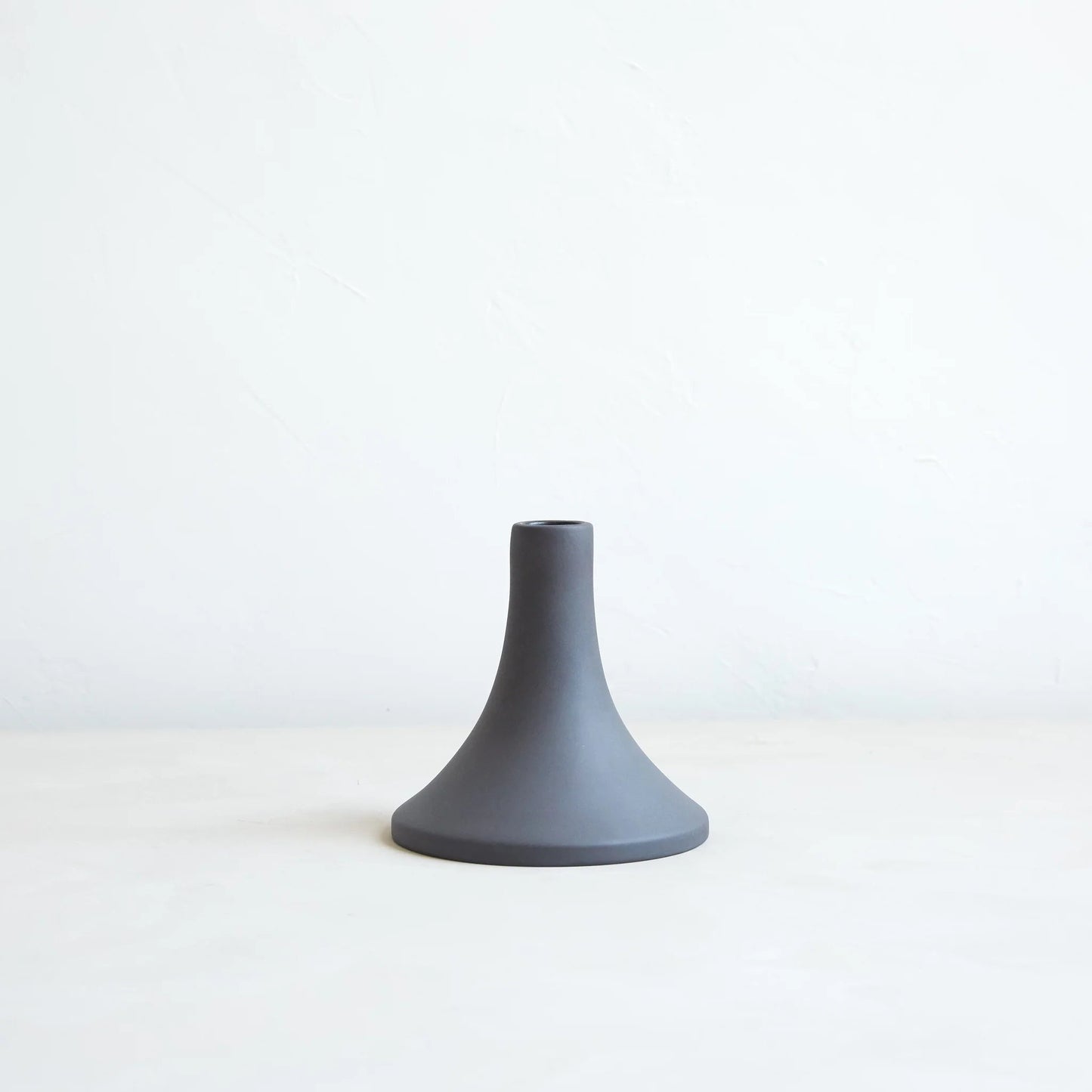 Ceramic Grand Taper Candle Holder - Smoke Grey (select size) Short