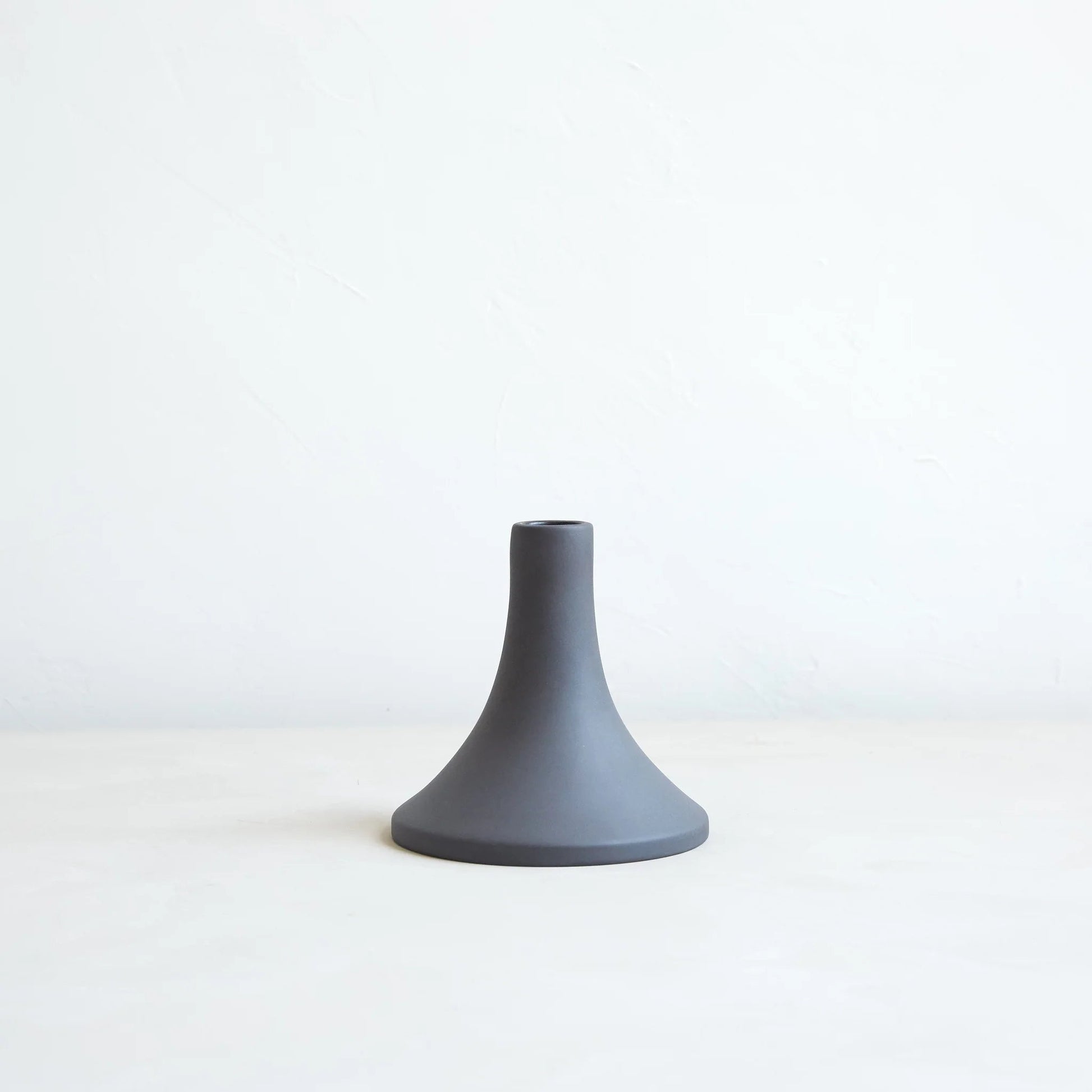Ceramic Grand Taper Candle Holder - Smoke Grey (select size) Short