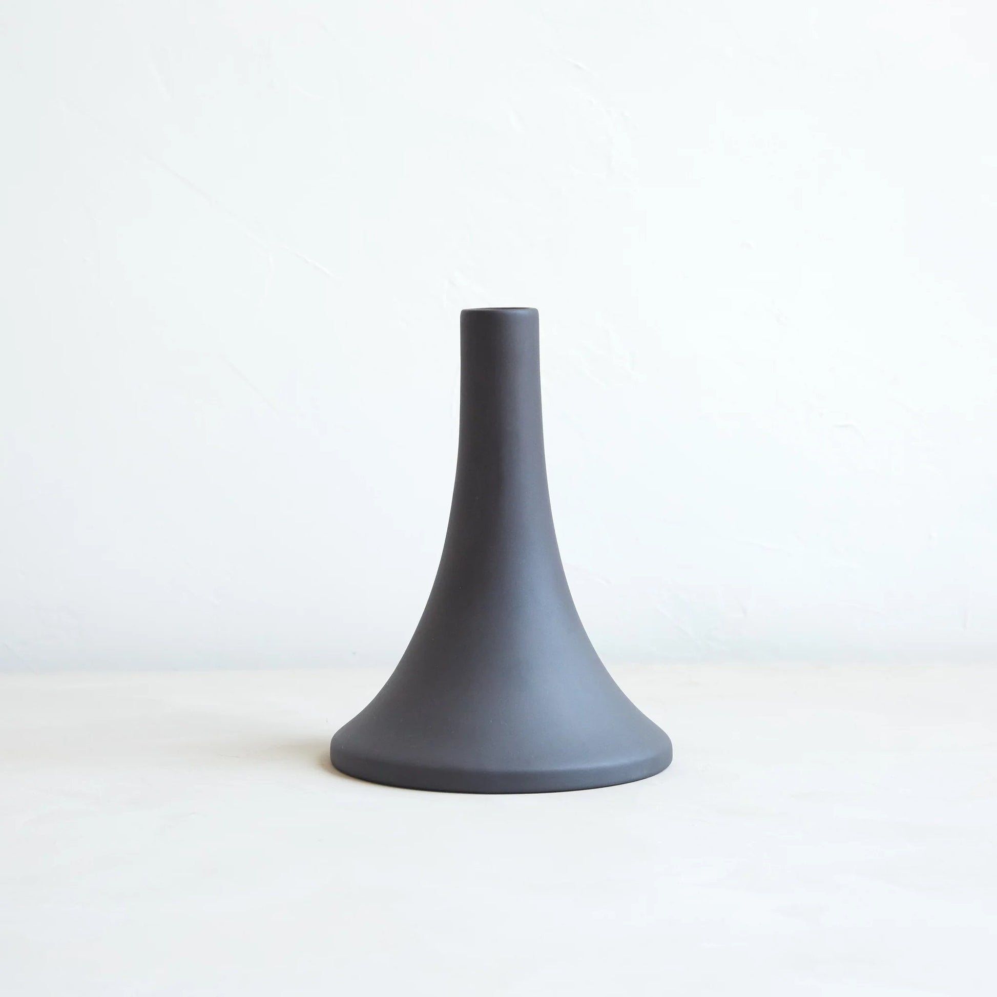 Ceramic Grand Taper Candle Holder - Smoke Grey (select size) Tall