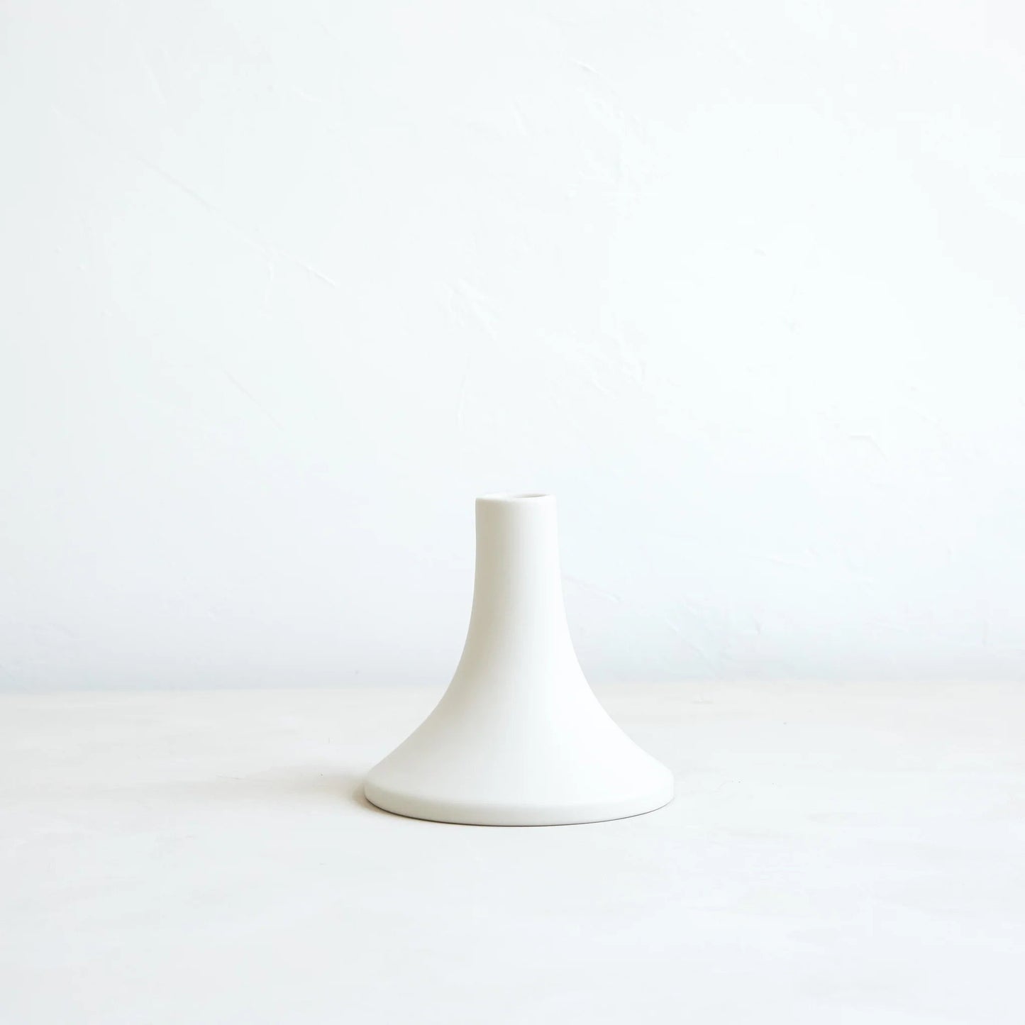 Ceramic Grand Taper Candle Holder - Matte White (select size) Short