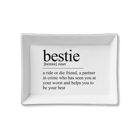 Ceramic Trinket Tray - Bestie
