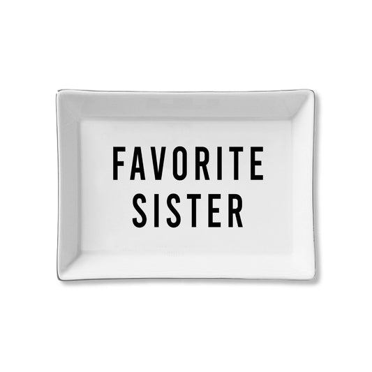 Ceramic Trinket Tray - Favorite Sister