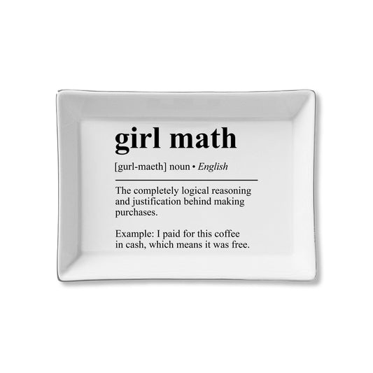 Ceramic Trinket Tray - Girl Math