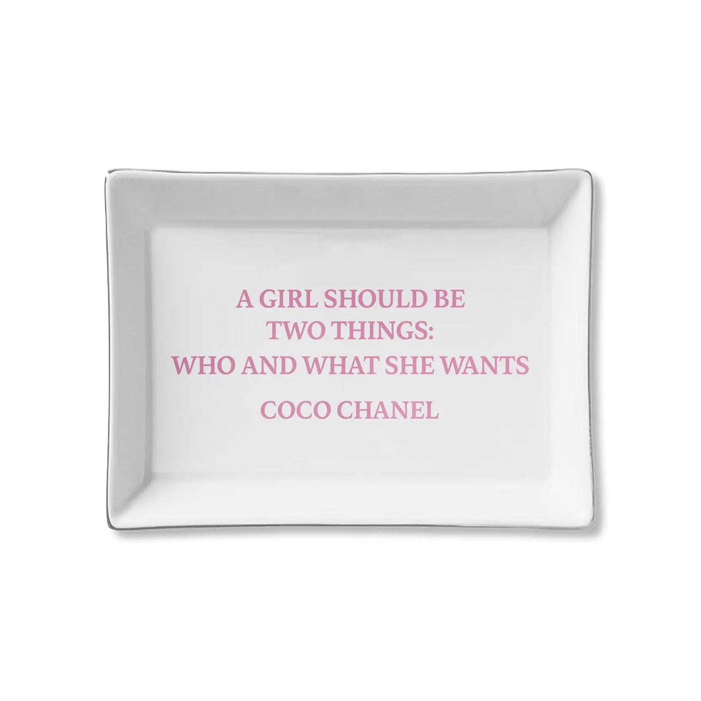 Ceramic Trinket Tray - A Girl Should Be Two Things