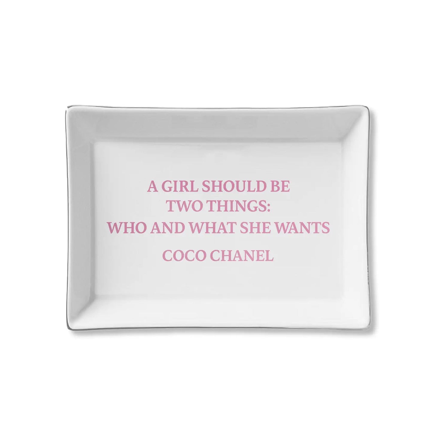 Ceramic Trinket Tray - A Girl Should Be Two Things