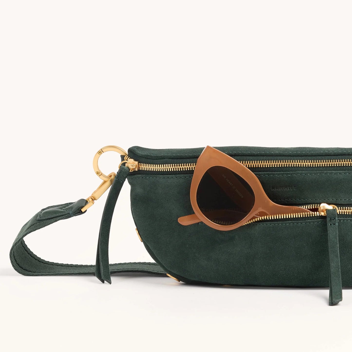 Hammitt Charles Belt Bag - LIMITED EDITION Green Room Suede/Brushed Gold