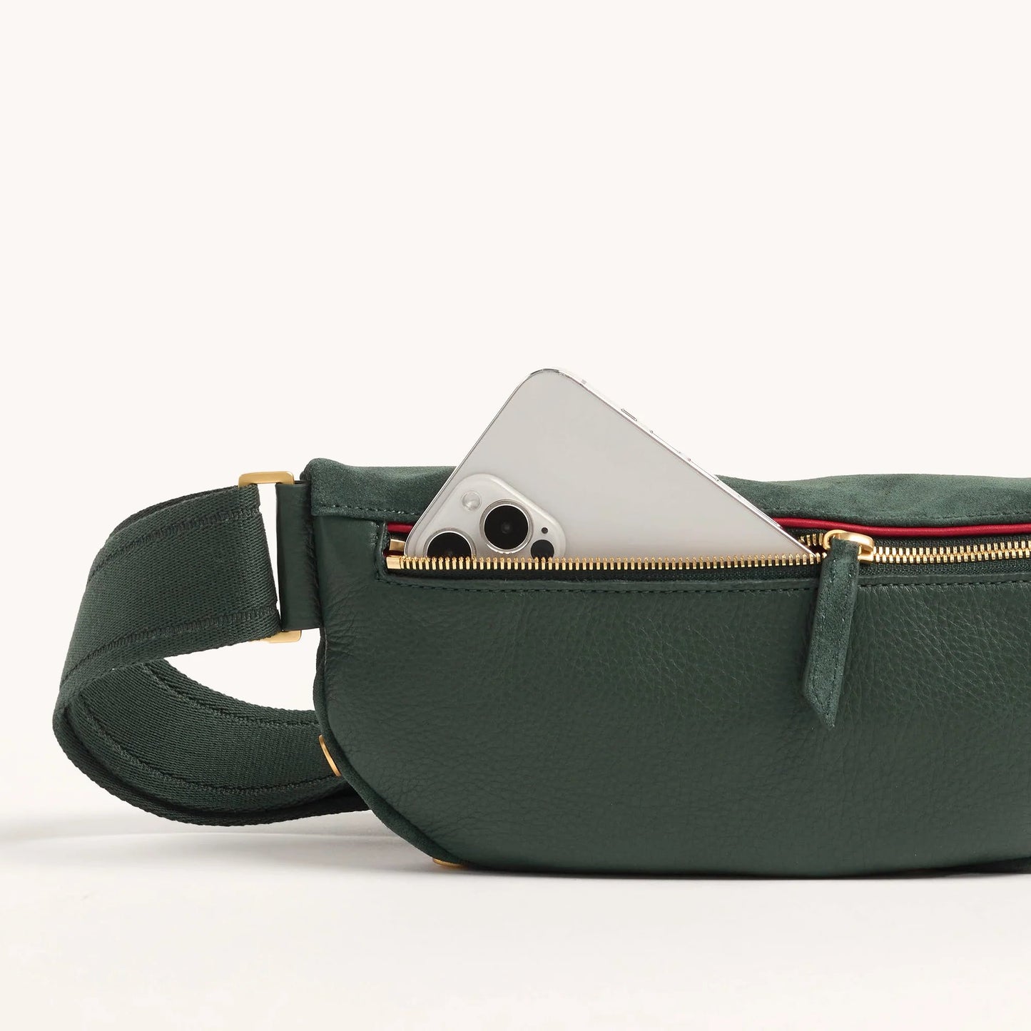 Hammitt Charles Belt Bag - LIMITED EDITION Green Room Suede/Brushed Gold