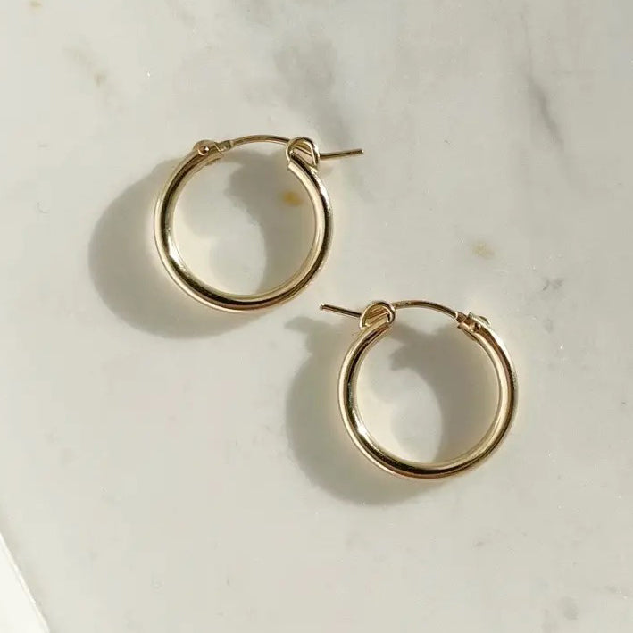 Classic Large Hoop Earrings (select material)