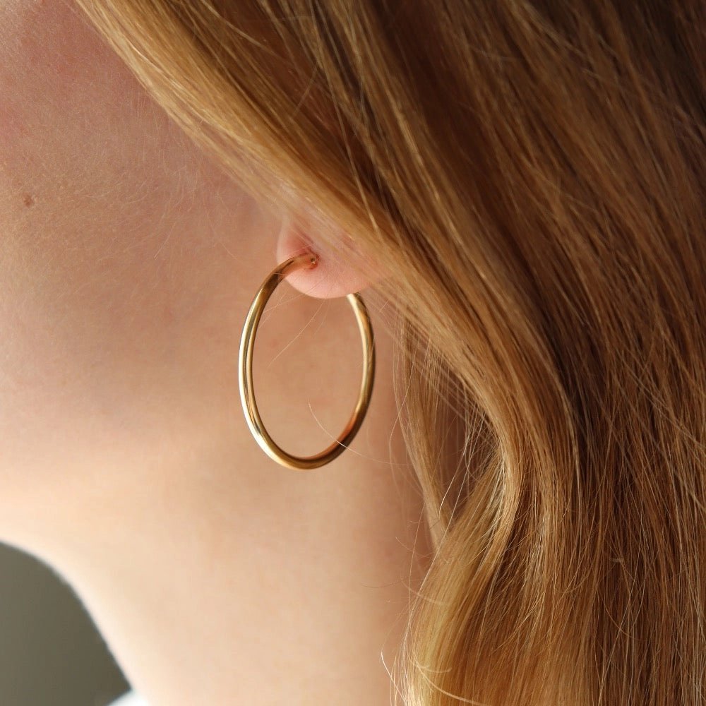 Classic Statement Hoop Earrings (Select Material)