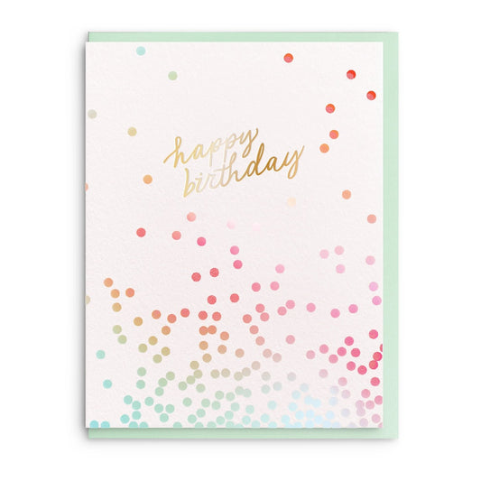 Foil Confetti Birthday - Letterpress Card