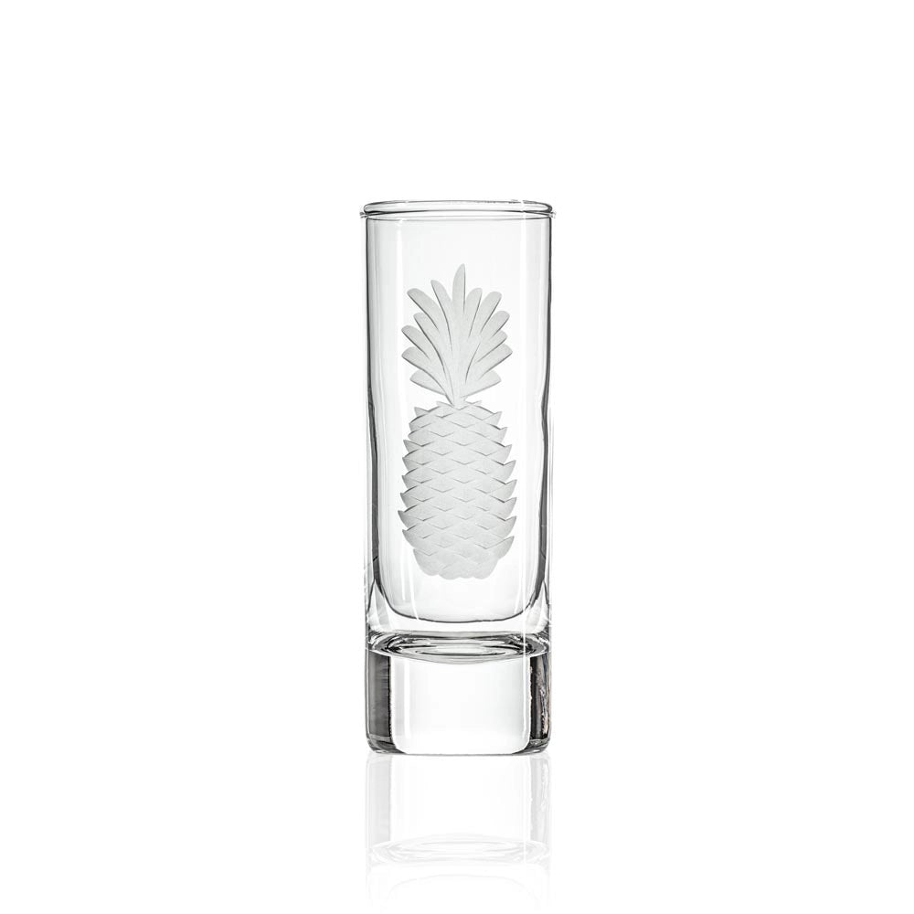 Etched Pineapple Cordial Glasses - Set of 4