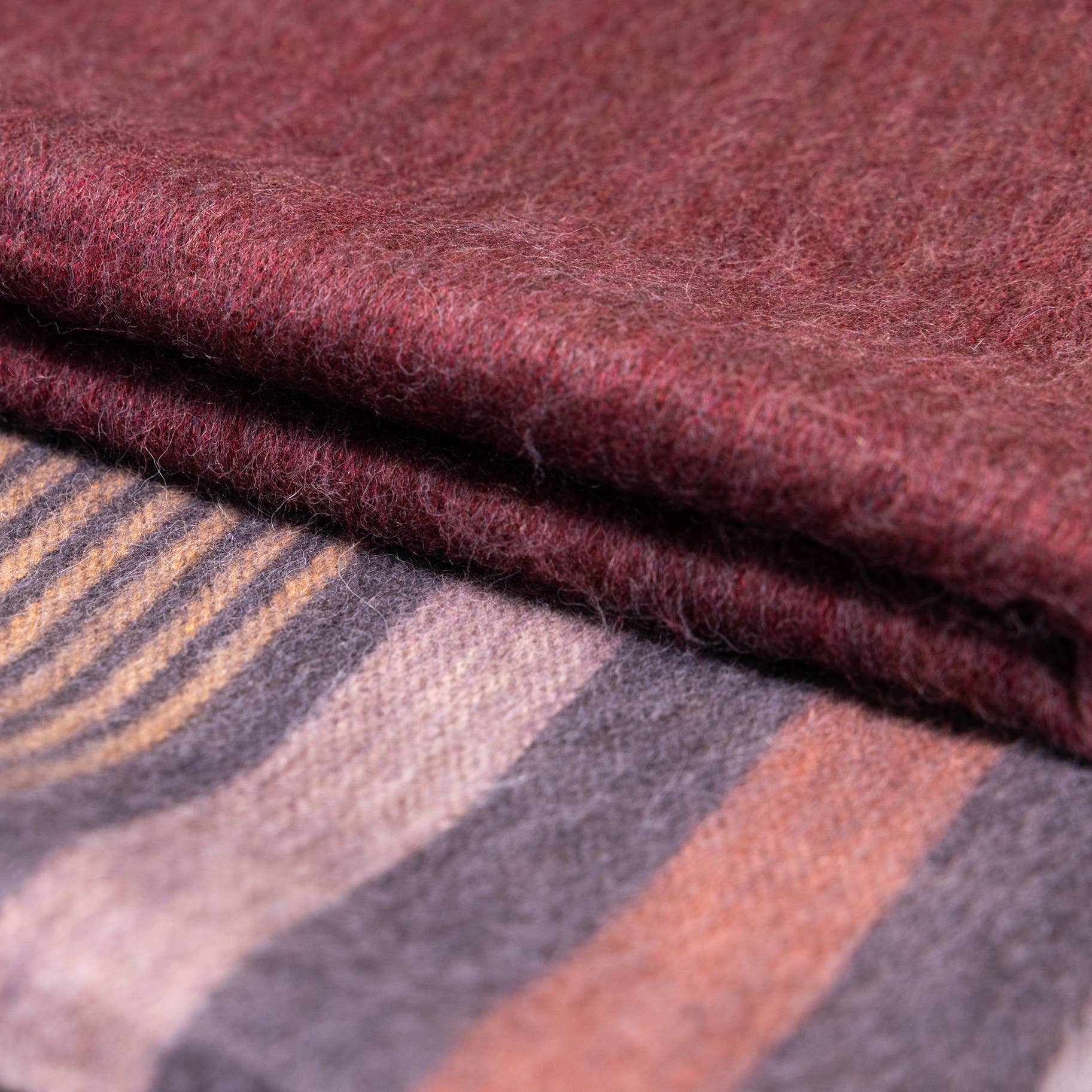 Alpaca Throw - Cranberry