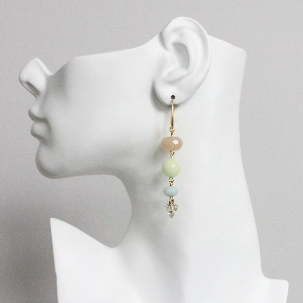Jade + Glass Drop Earrings