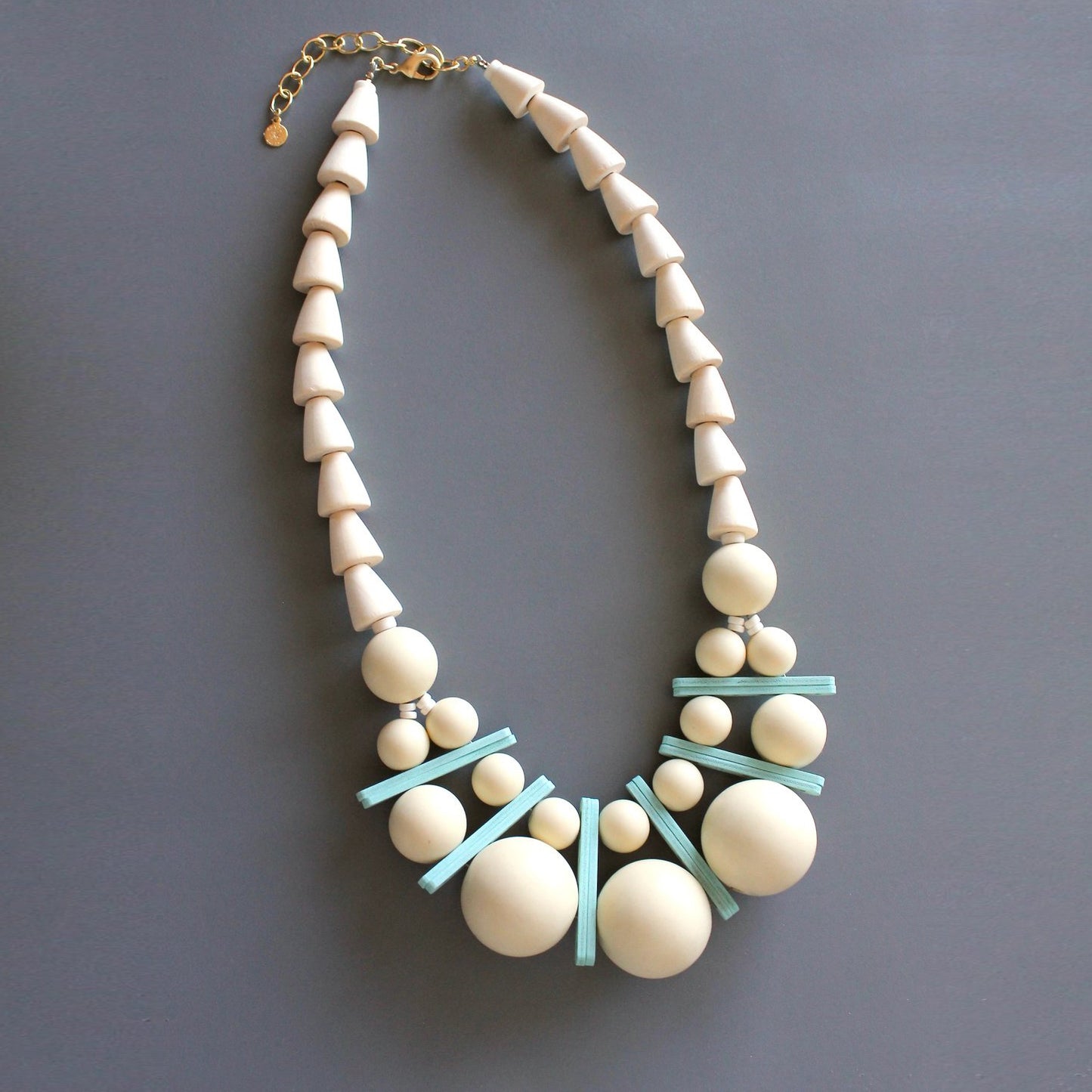 Acrylic Bauble + Wood Statement Necklace