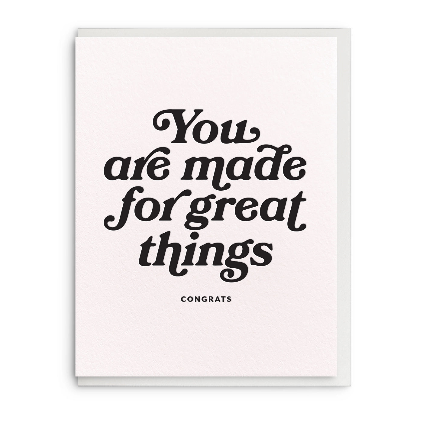 Great Things - Letterpress Graduation Card
