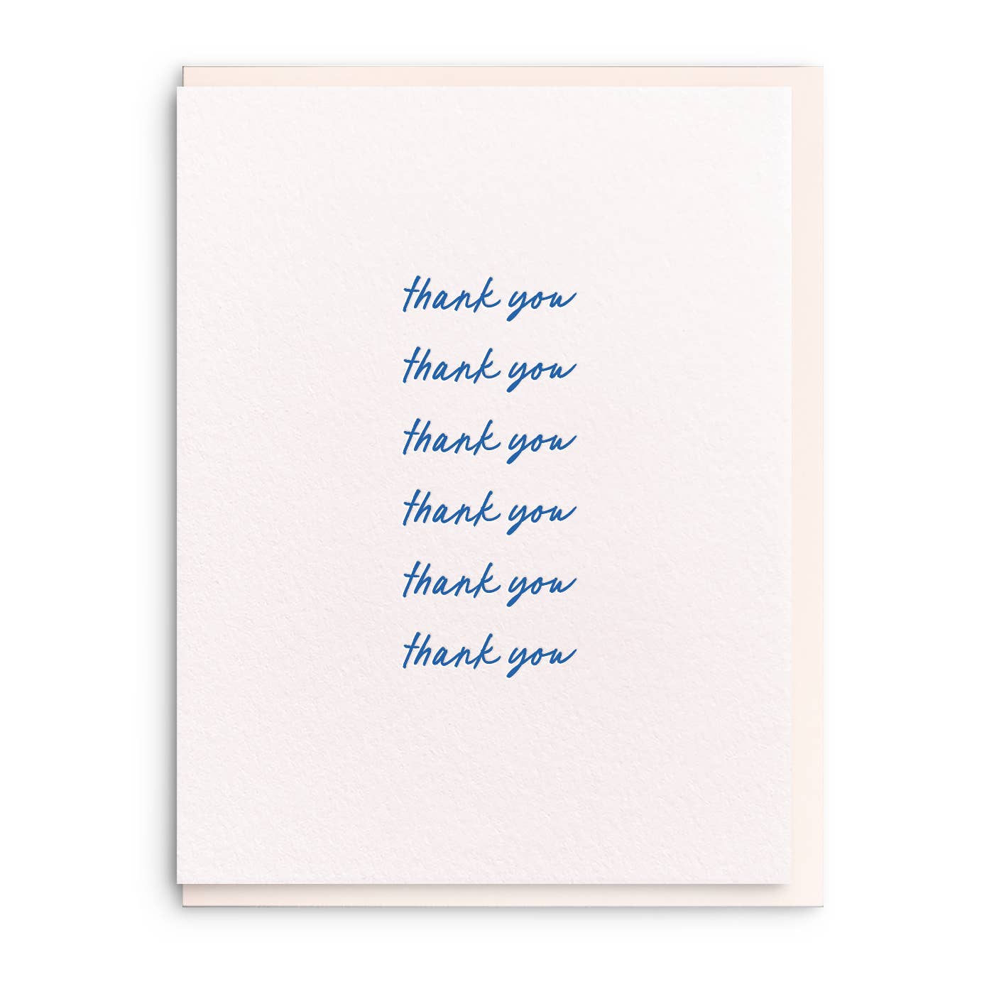 Thank You Thank You Script - Letterpress Card