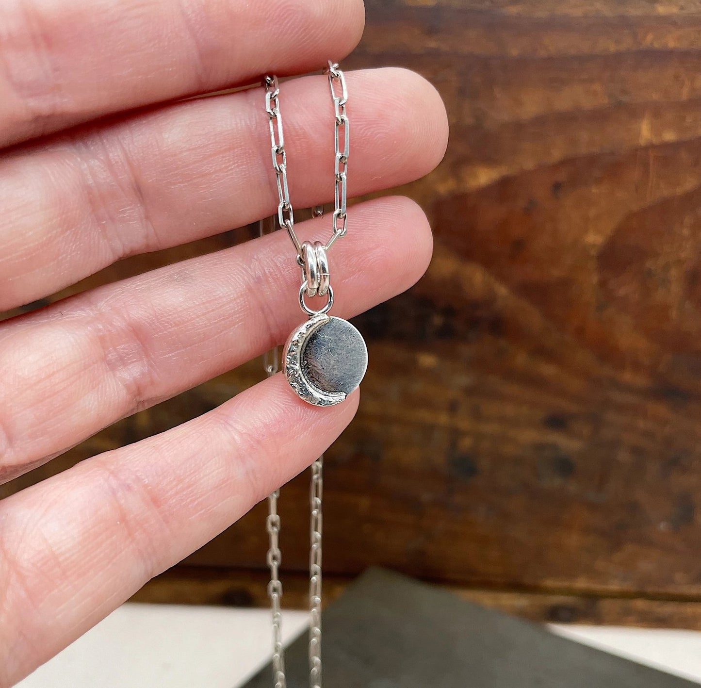 Sterling Silver Eclipse Talisman Pendant Necklace