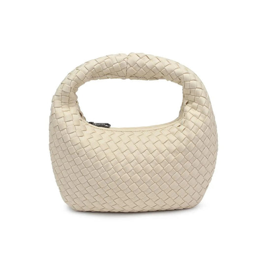 Dare To Dream Small Woven Neoprene Clutch - Cream