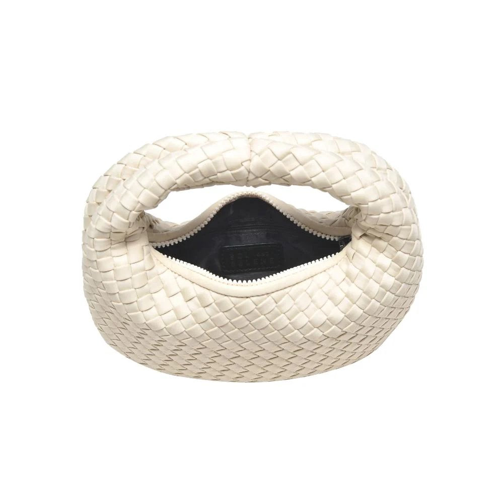 Dare To Dream Small Woven Neoprene Clutch - Cream