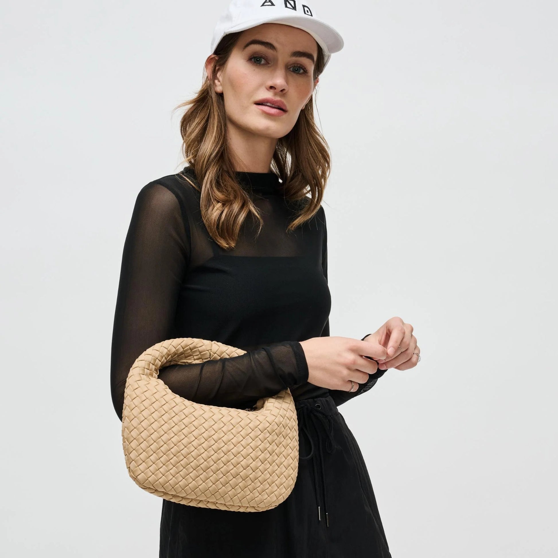 Dare To Dream Small Woven Neoprene Clutch - Nude