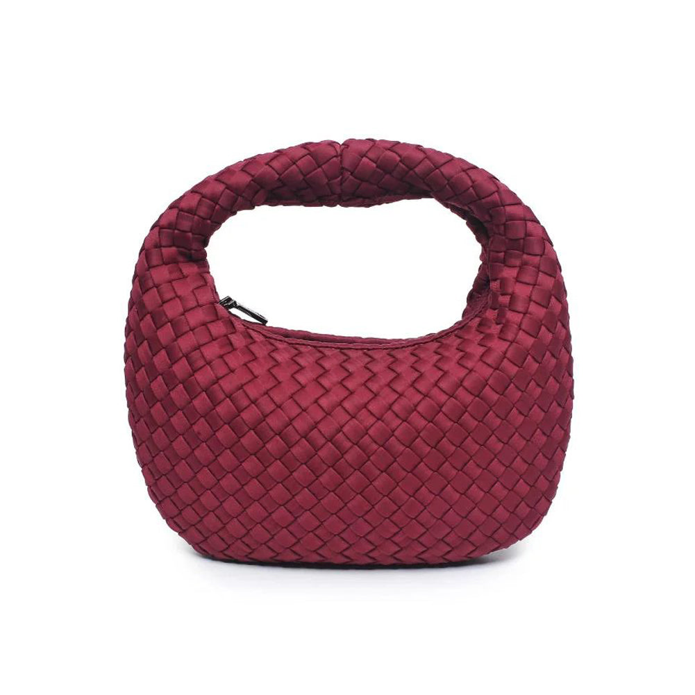 Dare To Dream Small Woven Neoprene Clutch - Wine