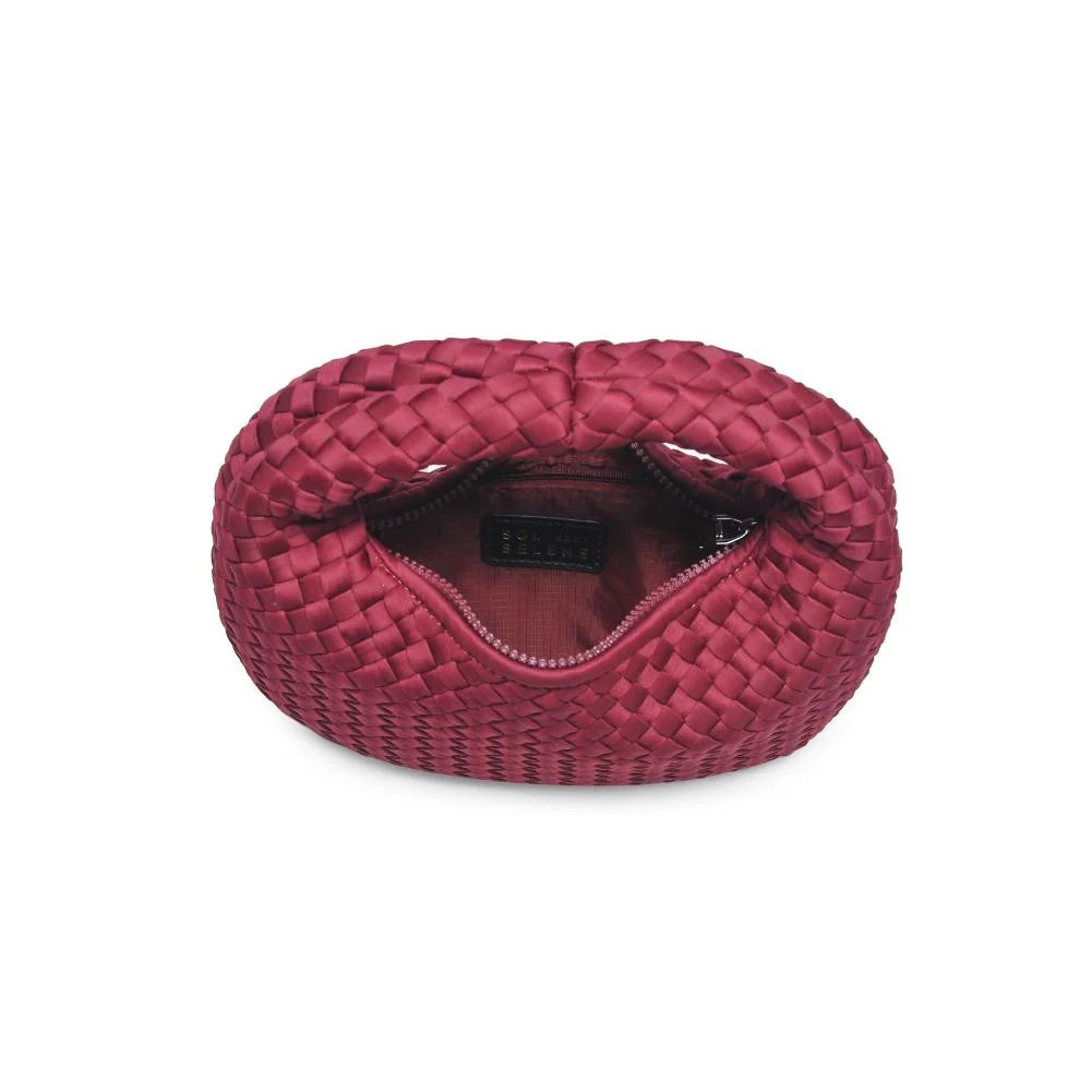 Dare To Dream Small Woven Neoprene Clutch - Wine