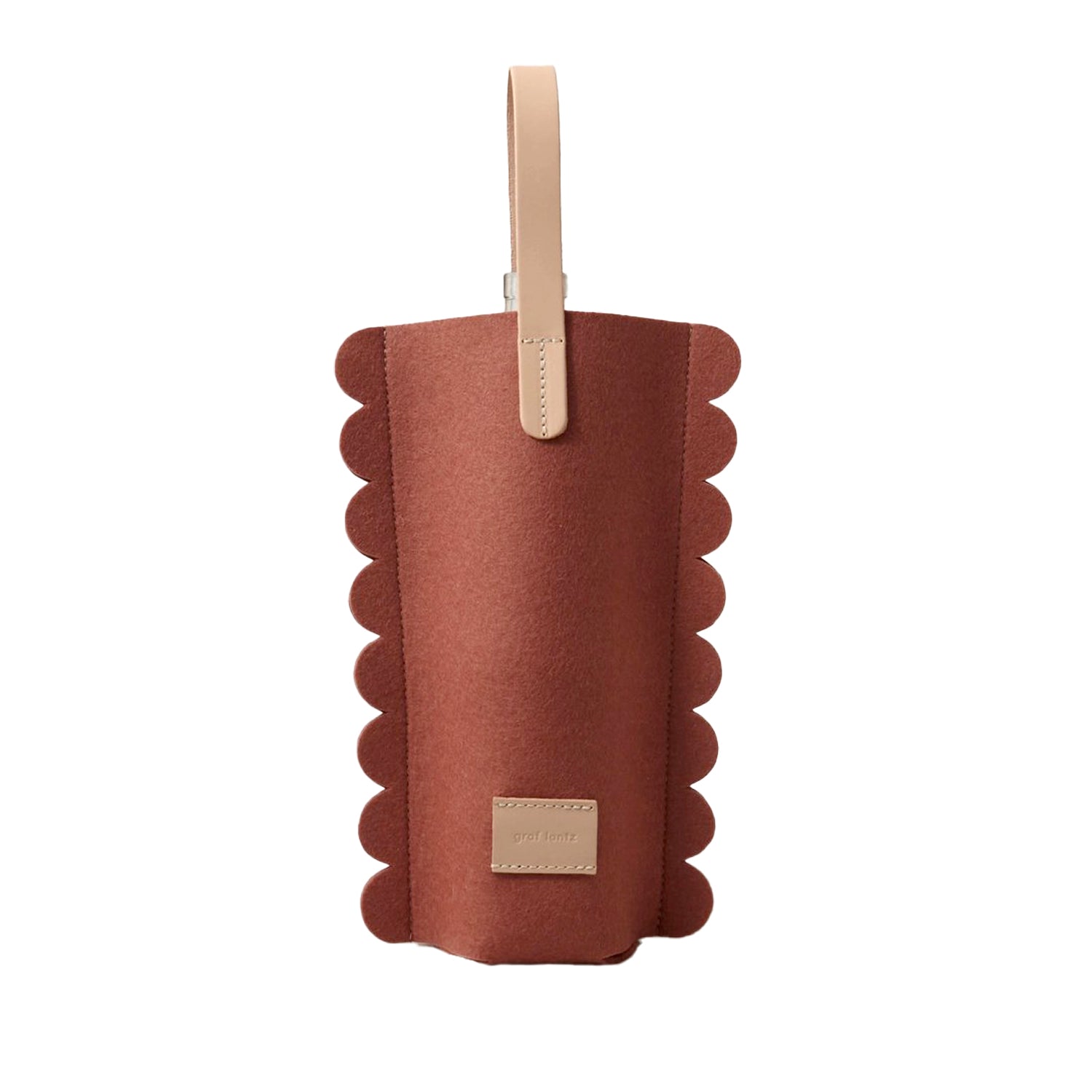 Felt Wine Cozy Carrier - Solo (choose color) Terracotta Deco