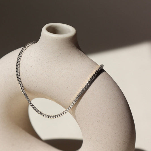 Box Chain Bracelet - Sterling Silver