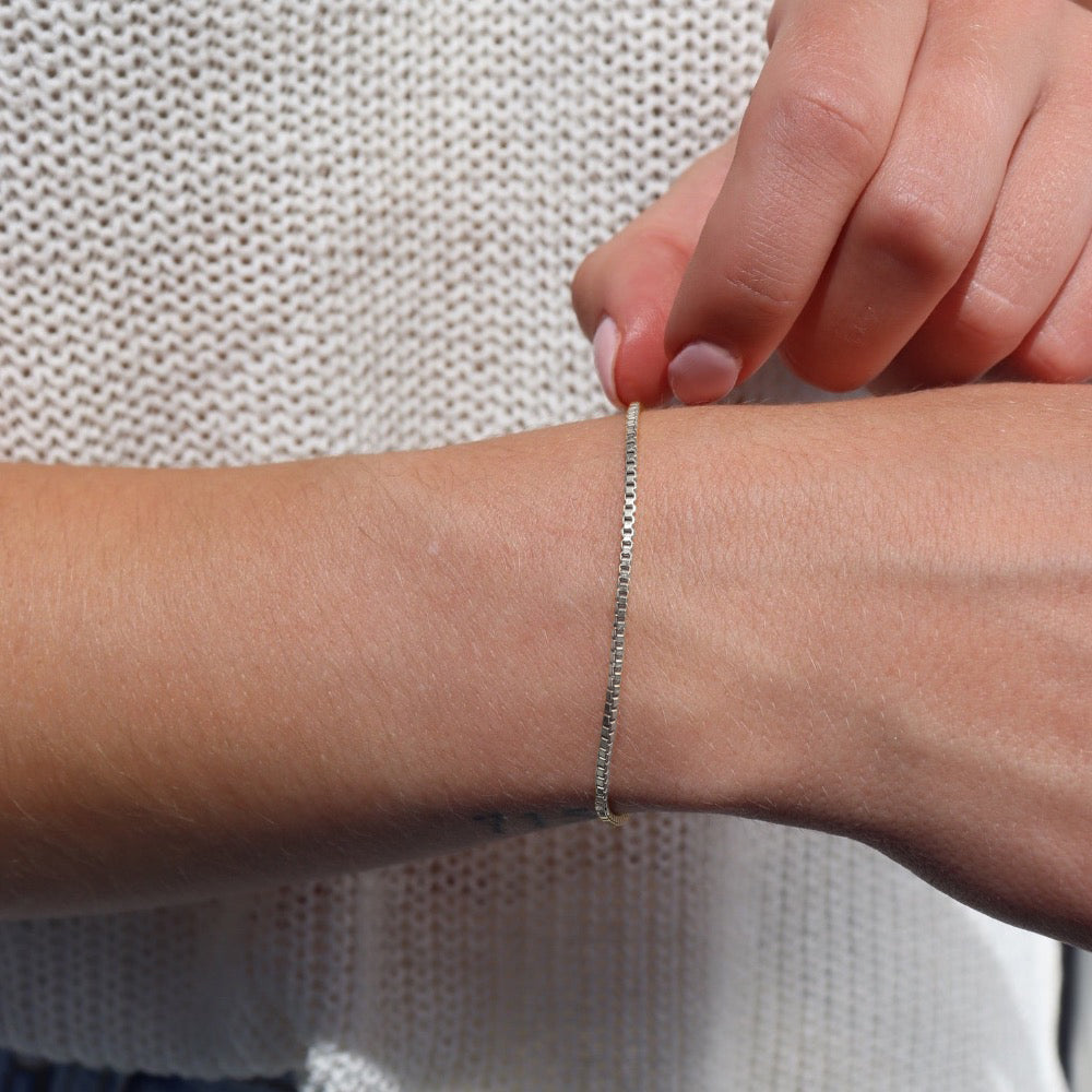 Box Chain Bracelet - Sterling Silver