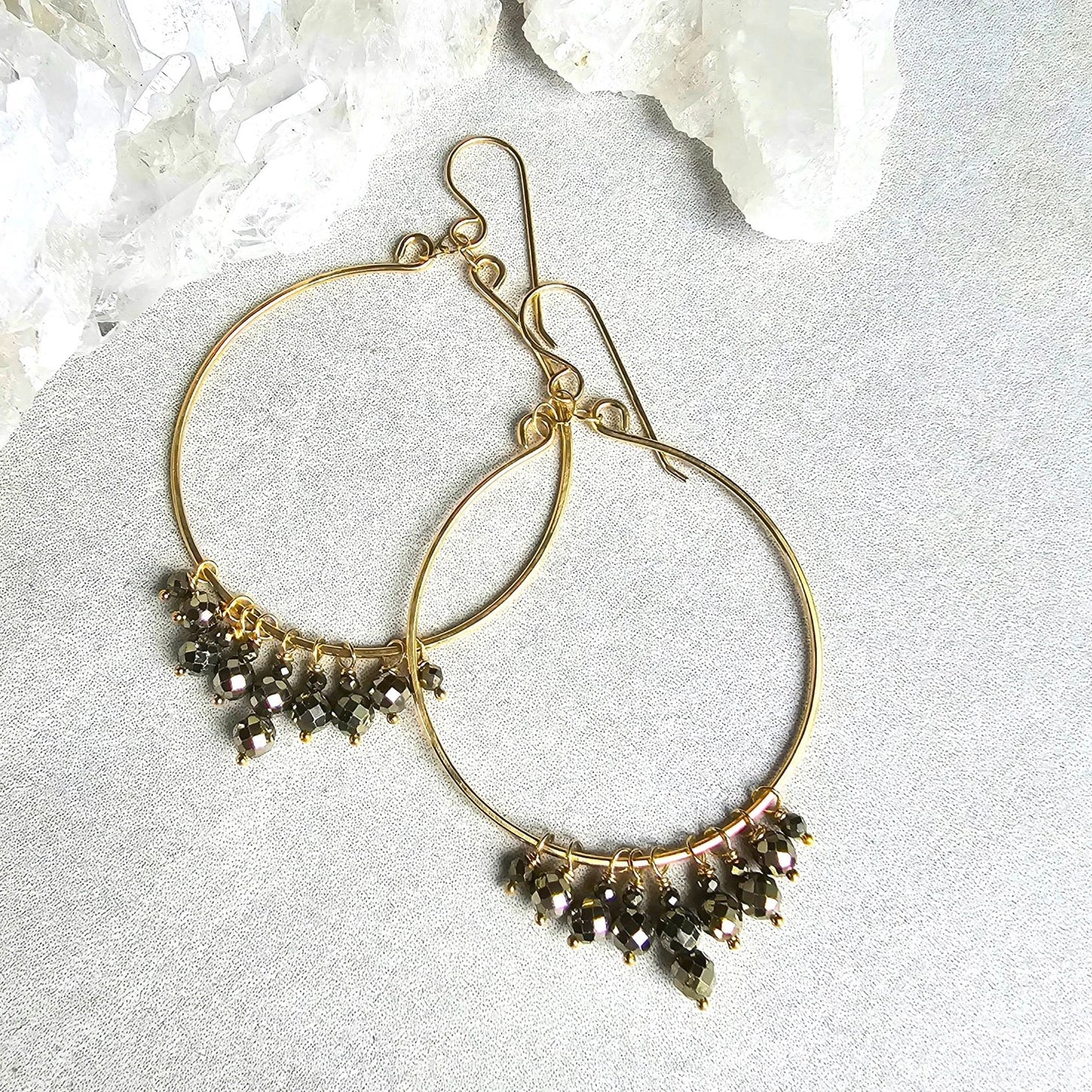 Devlin Earrings - Golden Pyrite