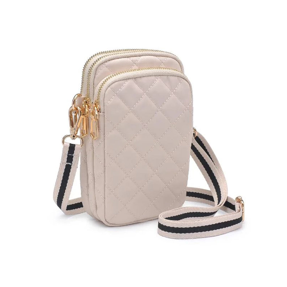 Divide & Conquer Quilted Nylon Crossbody - Cream