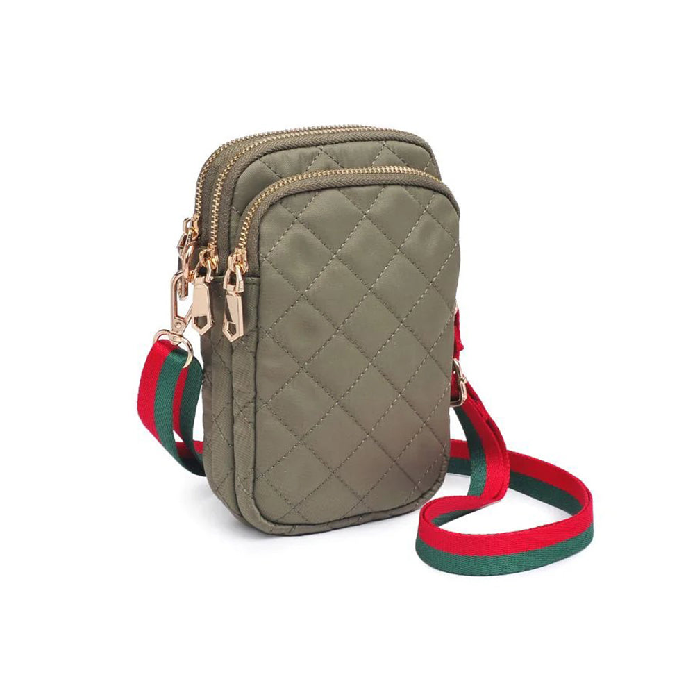 Divide & Conquer Quilted Nylon Crossbody - Sage