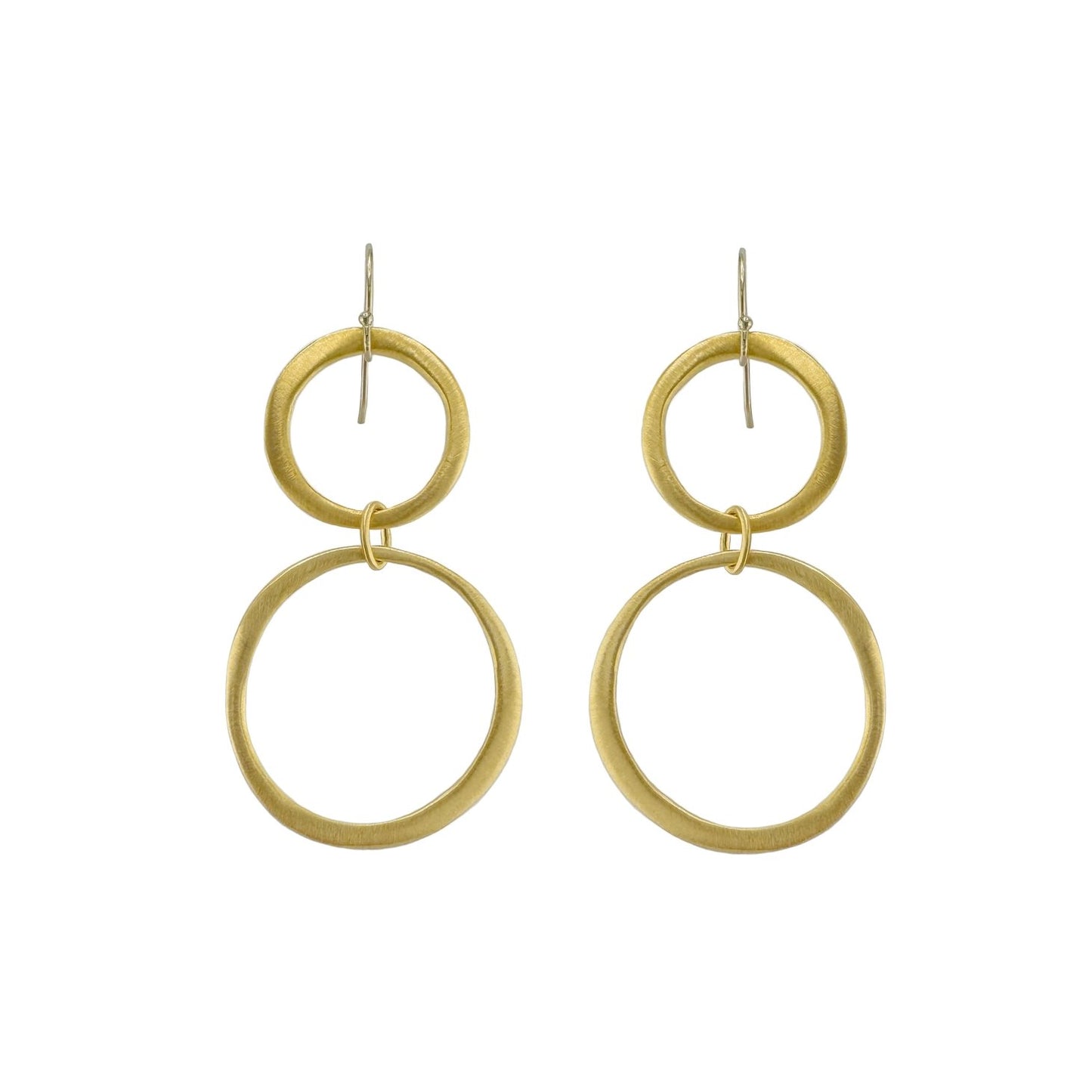 Double Circle Earrrings - Gold Vermeil