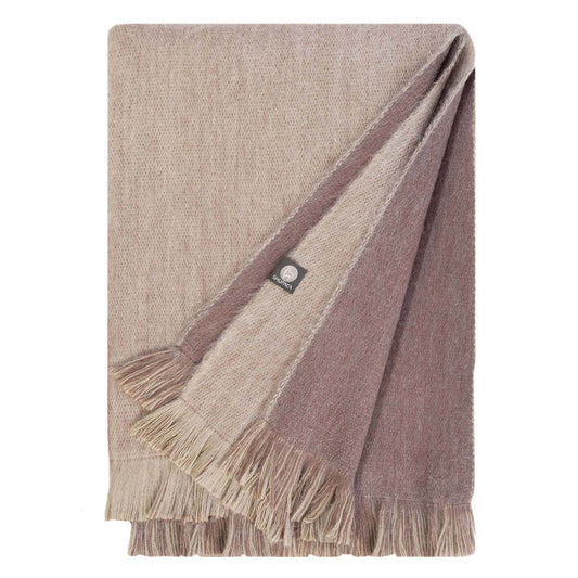 Double Sided Alpaca Throw - Chestnut